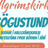 Sögustund á messutíma í júní fyrir börnin