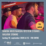 Høstmarkedskonsert med Håkon Kristiansen, Øystein Stokke og Halvor Stokke // Wrightegaarden