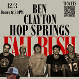 Ben Clayton Fall Rush Tour