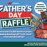 Father's Day Raffle at Workers Blacktown