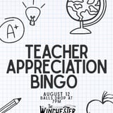 TEACHER APPRECIATION BINGO!!