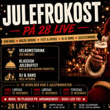 Julefrokost på 28 Live i Roskilde