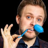 Lalli the magician in Landsbankinn