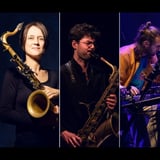 KOPER8: Tom Rainey, Giuseppe Doronzo, Jannis Anastasakis, Ingrid Laubrock