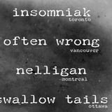 Insomniak, Often Wrong, Nelligan, Swallowtails