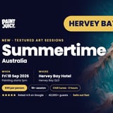 Summertime Australia Textured Art Paint and Sip Hervey Bay x Paint Juicy