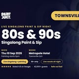80s & 90s Singalong Paint and Sip Townsville x Paint Juicy