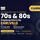 70s & 80s Singalong Paint and Sip Earlville x Paint Juicy
