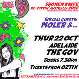 Shonen Knife (JPN) re-cuttin’ Australia/NZ 2026 with MOLER || The Gov, Adelaide