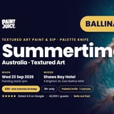 Summertime Australia Textured Art Paint and Sip Ballina x Paint Juicy