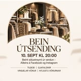 BEIN ÚTSENDING þann 10.september kl 20:00! 🎥✨