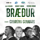 Bræður ásamt Guðrúnu Gunnars