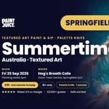 Summertime Australia Textured Art Paint and Sip Springfield x Paint Juicy