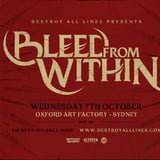 Bleed From Within // Sydney // Exclusive Headline Show // Oxford Art Factory // 18+