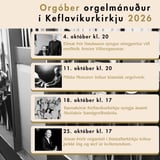 Orgóber 2026 🎶 - Jónas Þórir organisti í Bústaðakirkju leikur þekkt lög og stef úr kvikmyndum.