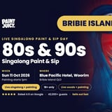 80s & 90s Singalong Paint and Sip Bribie Island x Paint Juicy