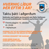 Hvernig líður þér eftir 3 ár? - íbúafundur og vinnustofa