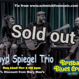 SOLD OUT Lloyd Spiegel Brisbane Blues Cruise