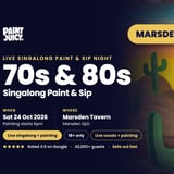 70's & 80s PAINT AND SIP SINGALONG MARSDEN x PAINT JUICY