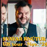 Svavar Knútur on the rails in the UK