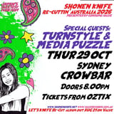 SHONEN KNIFE re-cuttin’ Australia 2026 - THUR 29 OCT Sydney CROWBAR