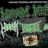 Napalm Death, Master, Brat & Goat Burner / Vulkan Arena / Pres. av Vaterland