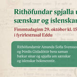 Rithöfundar spjalla um  sænskar og íslenskar bókmenntir