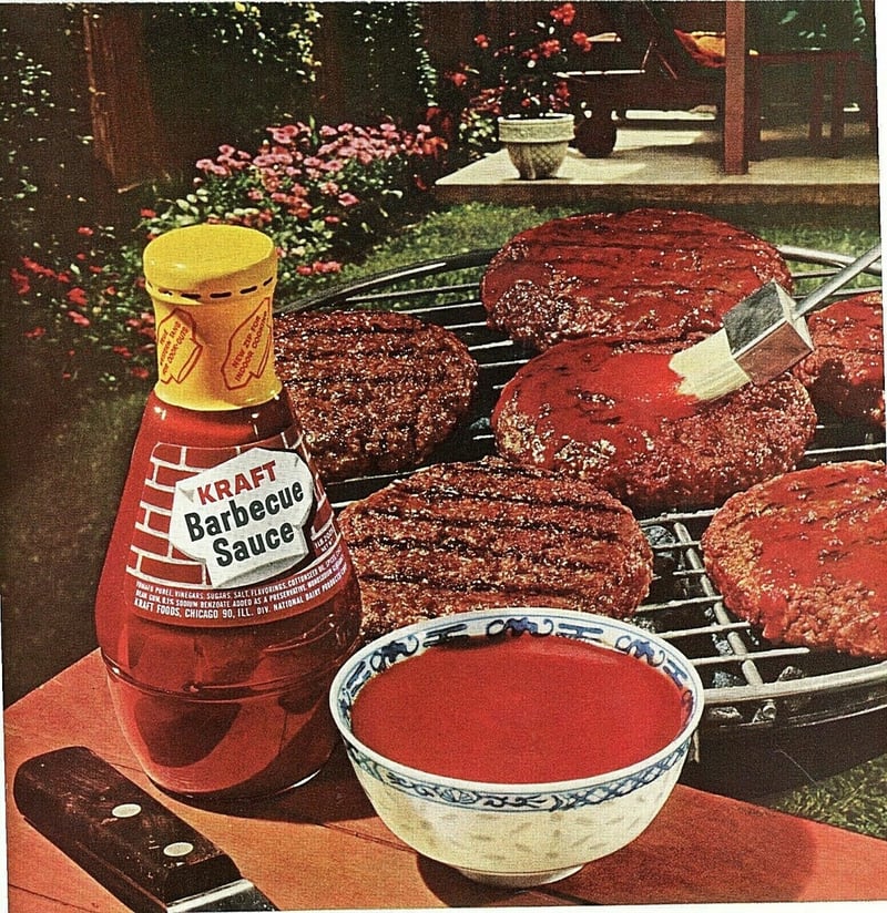 1961 Vintage Ad KRAFT Barbecue Sauce Hot Dogs Rollster, 60 OFF