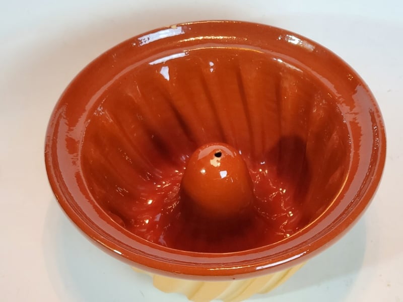 VINTAGE 7 DARK BROWN CERAMIC BUNDT CAKE MOLD PAN 95117 W, 48 OFF