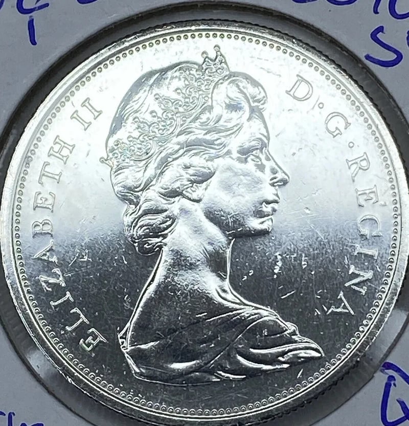 1970 BAHAMAS UK Queen Elizabeth II Marlin Proof Silver Coin, 46 OFF