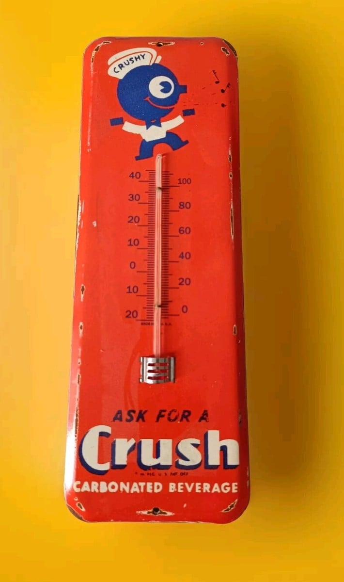 Orange Advertising Collectible Thermometers For Sale, 58 OFF