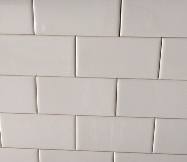 Soft White 4x8 Subway Beveled Ceramic Tile Wall Backsplash, 45 OFF