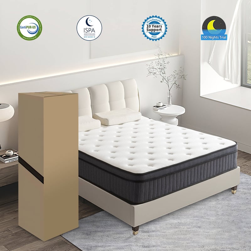 Hybrid Memory Foam Mattress Twin Full Queen King Size Inch, 47 OFF