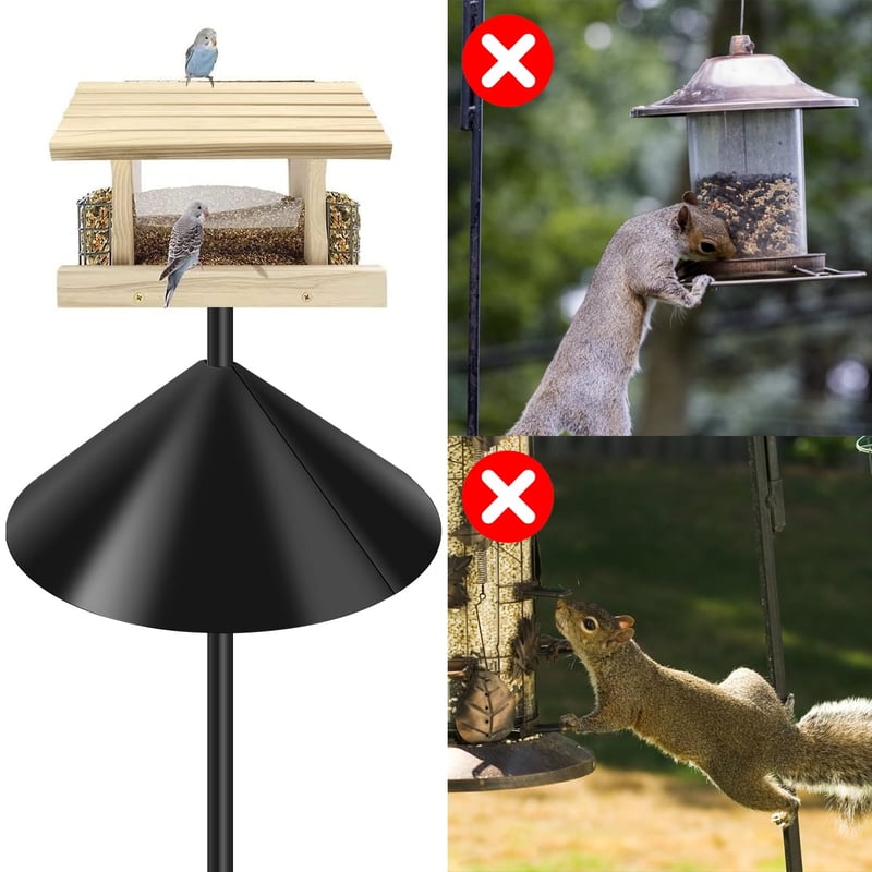 Squirrel Baffle Accessory For Bird Feeder Pole Pole Mounted, 58 OFF