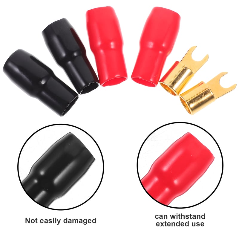 Pair 4GA Vehicle Speaker Wire Cable Strip Spade Terminal, 55 OFF