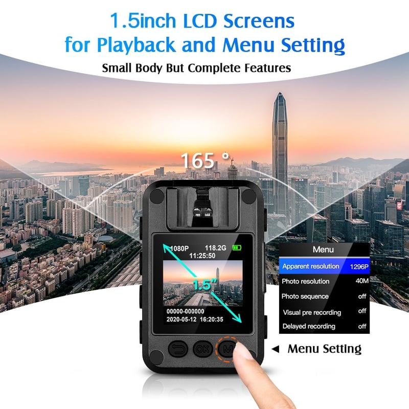 Philips Body Worn Camera Night Vision 1296P HD Law, 58 OFF