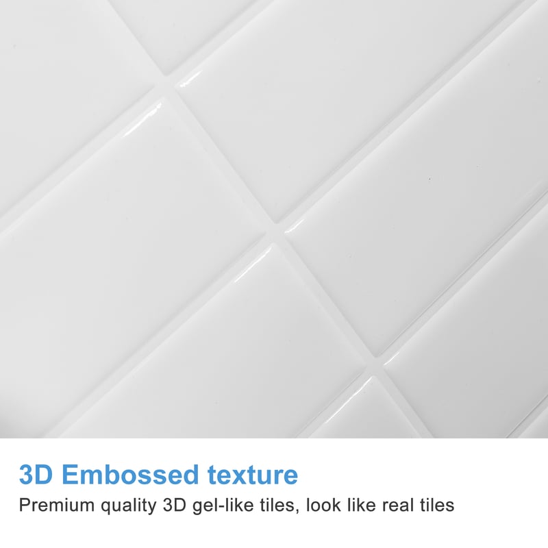 2x2 Essential White Matte Subway Ceramic Tile Kitchen, 60 OFF