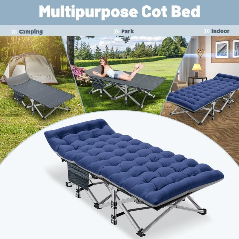 NAIZEA XXL Standard Size Folding Camping Cot Bed Outdoor, 51 OFF
