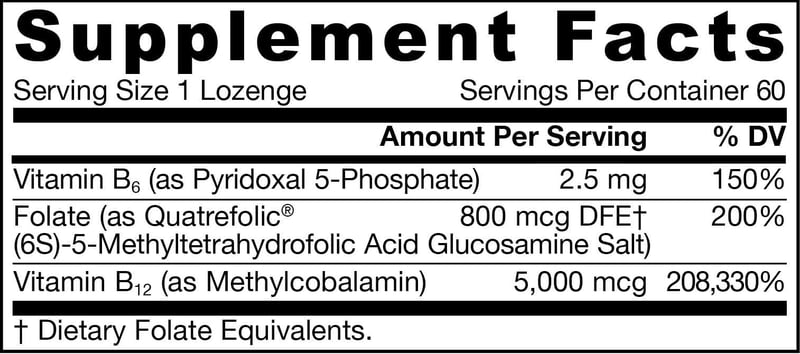 Jarrow Formulas Methyl B12 Methylfolate P5p (b6) Lozenges, 47 OFF