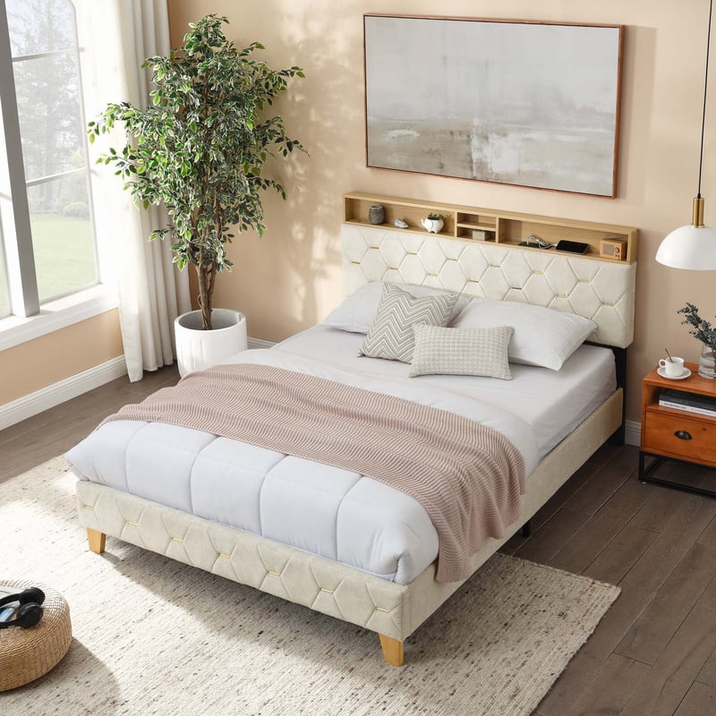 Unbranded Solid Wood Beds Bed Frames For Queen For Sale, 58 OFF