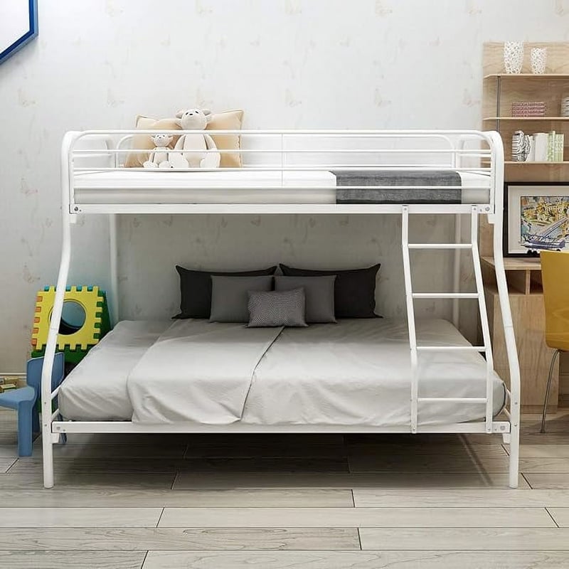 Contemporary/Modern Small Space Junior Twin Over Full Metal, 47 OFF