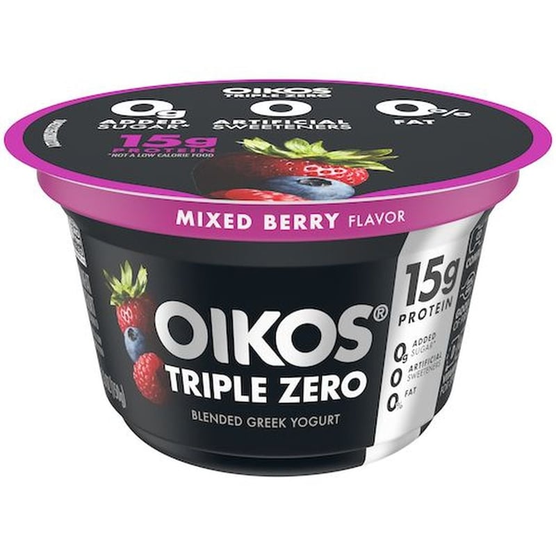 Oikos Organic Triple Zero Mixed Berry Nonfat Greek Yogurt, 50 OFF