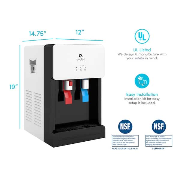 Avalon B8WHT Touchless Countertop Bottleless Water Cooler, 59 OFF