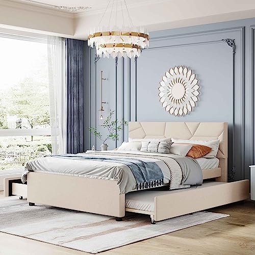 High Quality Queen Platform Bed With Drawers And Twin XL, 54 OFF