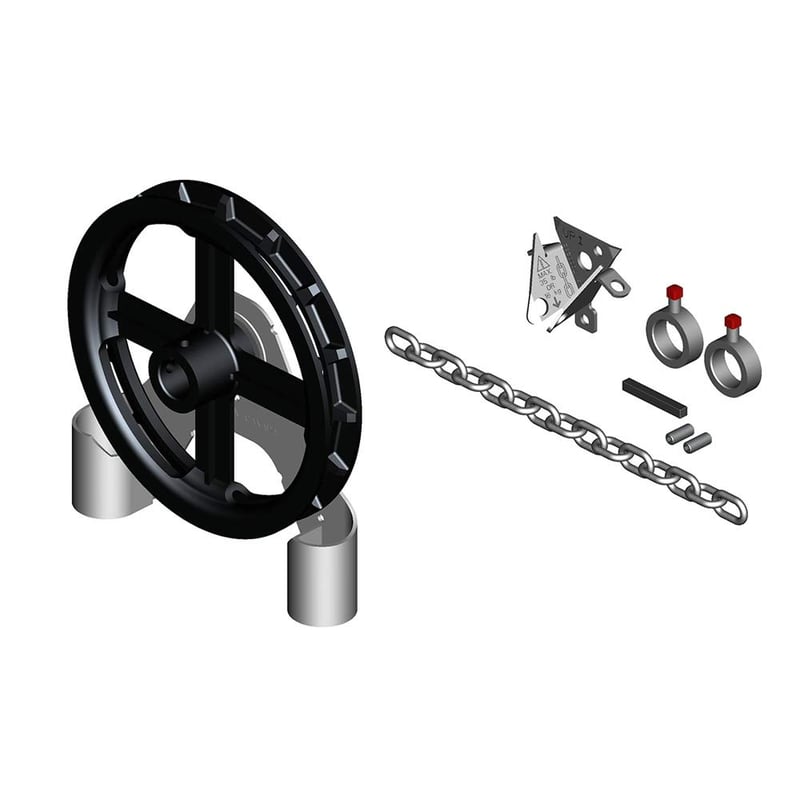 Garage Door Chain Hoist 2000R Reduced Drive 1″ Shaft Wall, 52 OFF