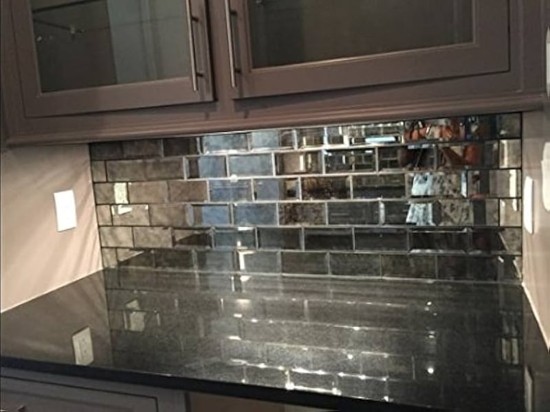 3x6 Wide Beveled Subway Antique Decorative Mirror Tile, 55 OFF