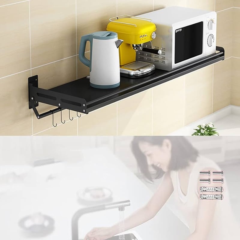 Wall Mounted Microwave Oven Bracket Kitchen Storage Cooker, 49 OFF