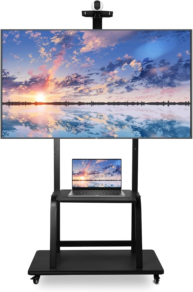 XL Large Floor TV Stand Mount Ultra Heavy Duty Steel Mobile, 53 OFF
