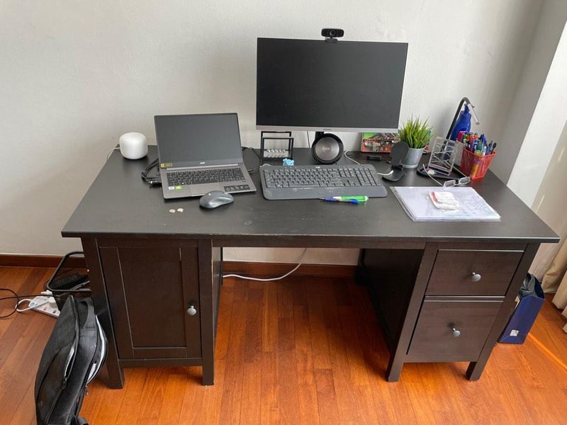 IKEA Black Fredde Gaming Desk For Sale Online, 60 OFF