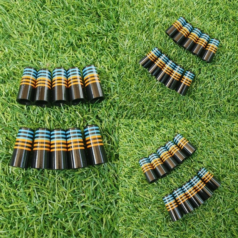 12pcs Custom Yellow/Black/Blue Stripes Golf Iron Ferrules, 50 OFF